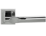 Atlantic Status Kansas Door Handles On Square Rose, Polished Chrome - S24S/PC (sold in pairs)